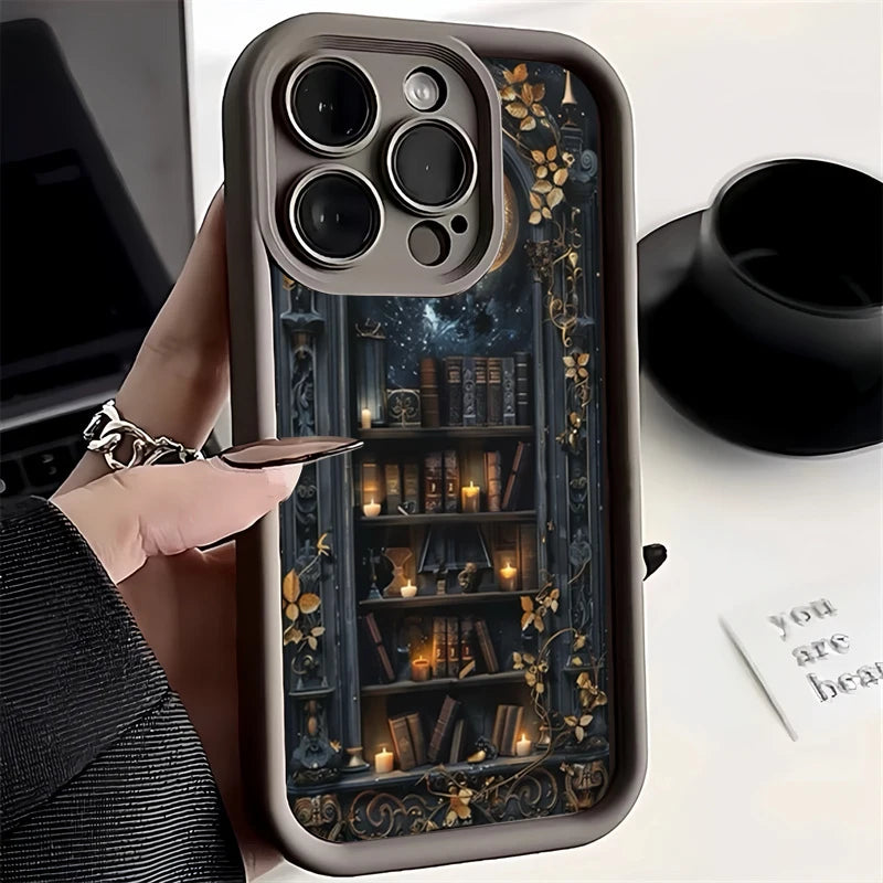 Creative Bookshelf Shockproof Bumper Back Cover