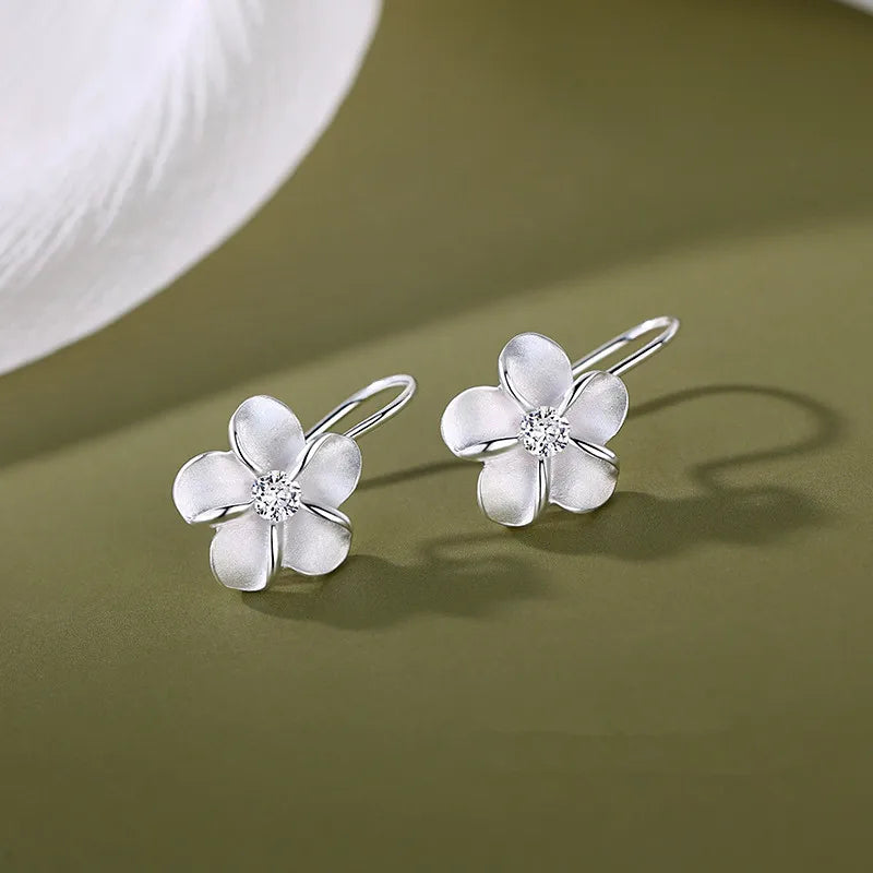 Silver Vintage Flower Earrings