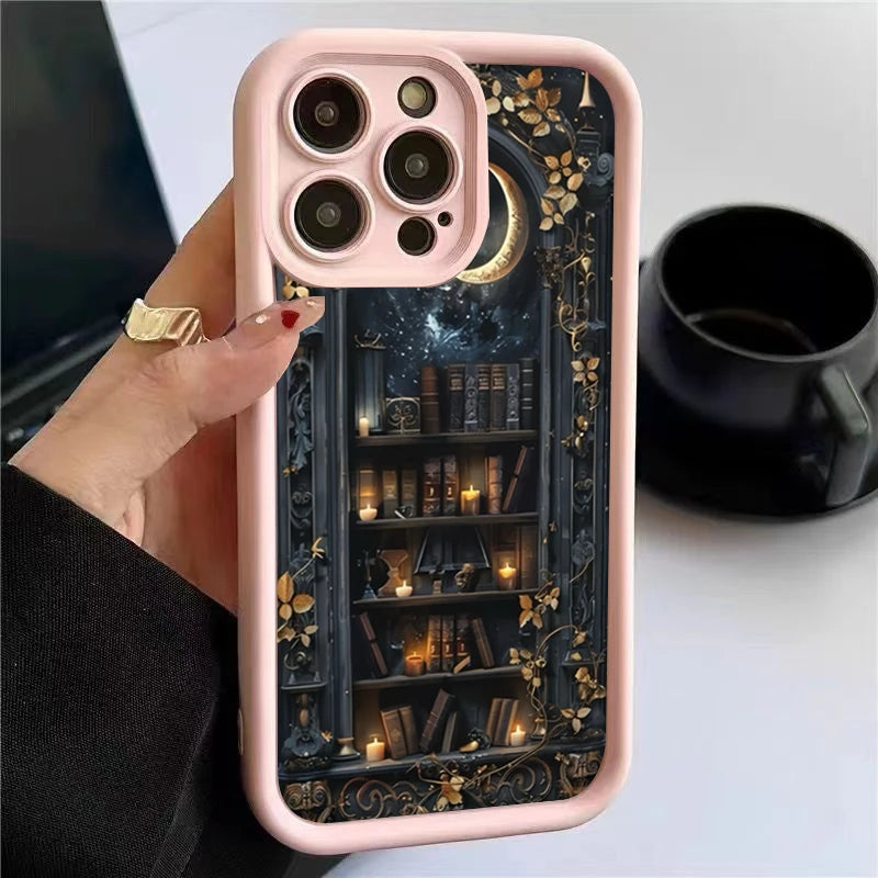 Creative Bookshelf Shockproof Bumper Back Cover