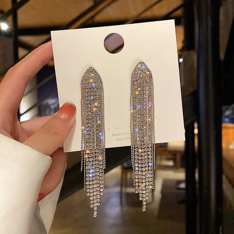 Light Luxurious Zircon Hoop Earrings