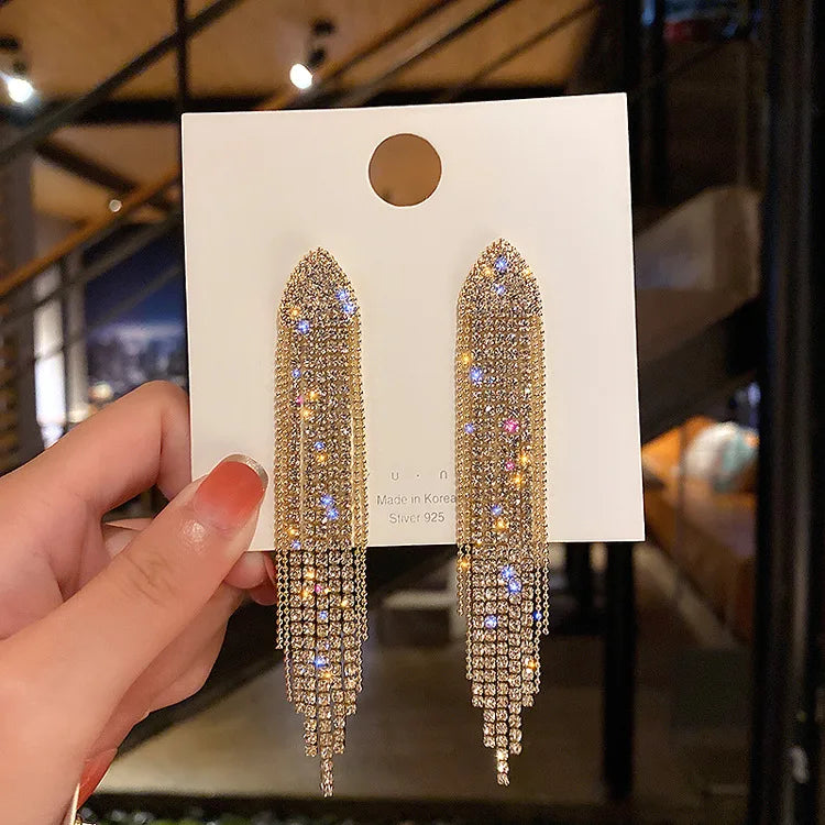 Light Luxurious Zircon Hoop Earrings